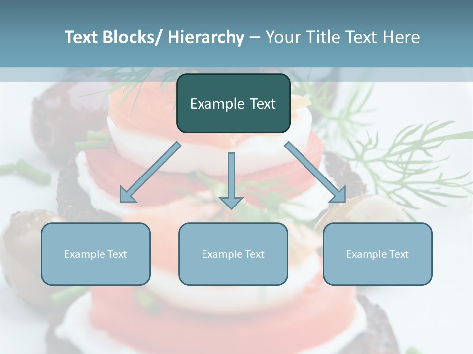 A Plate Of Food On A Table With A Blue Background PowerPoint Template