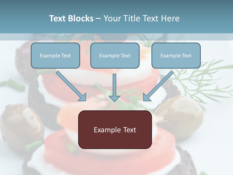 A Plate Of Food On A Table With A Blue Background PowerPoint Template