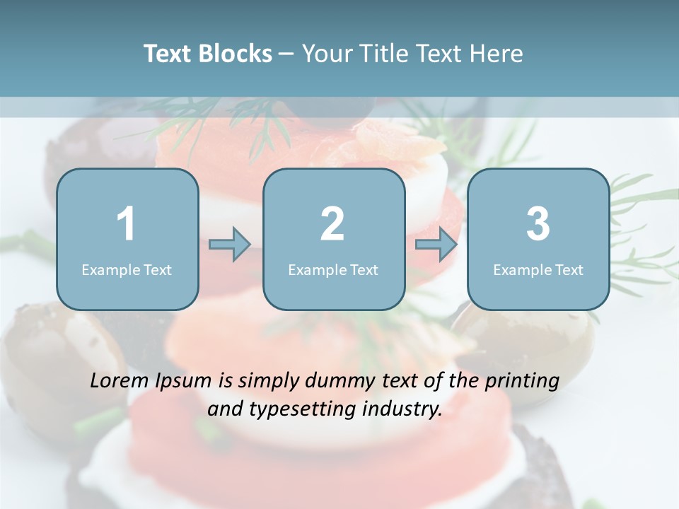 A Plate Of Food On A Table With A Blue Background PowerPoint Template