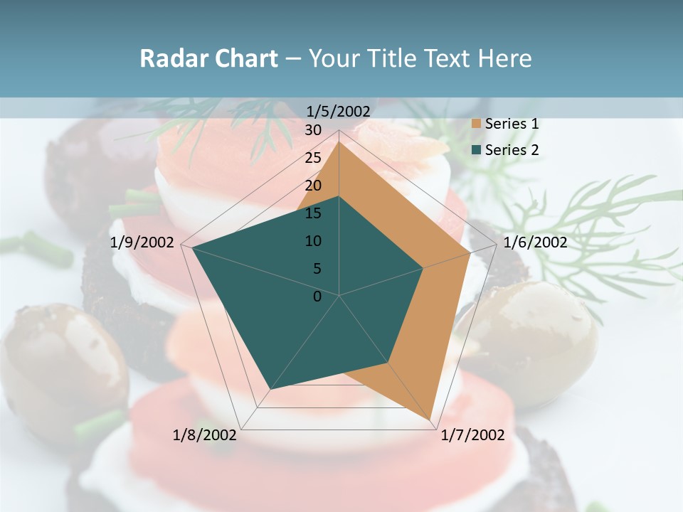 A Plate Of Food On A Table With A Blue Background PowerPoint Template