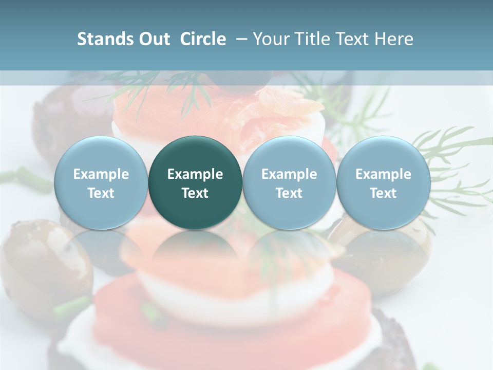 A Plate Of Food On A Table With A Blue Background PowerPoint Template