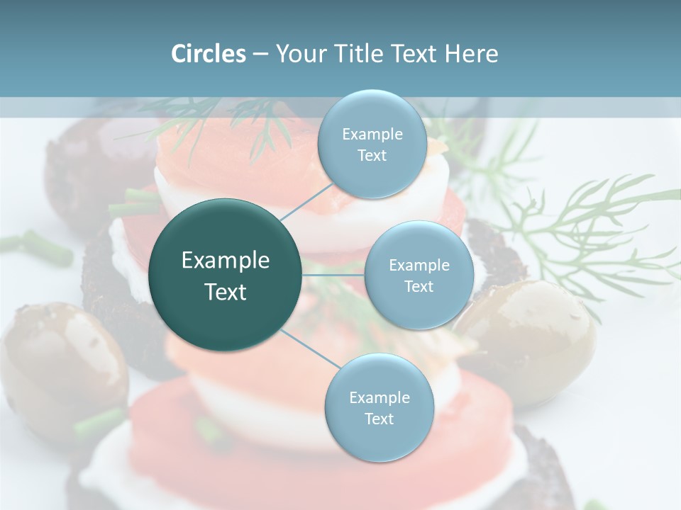 A Plate Of Food On A Table With A Blue Background PowerPoint Template