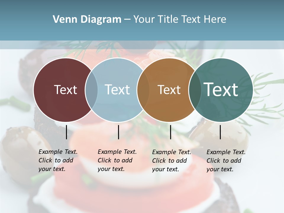 A Plate Of Food On A Table With A Blue Background PowerPoint Template
