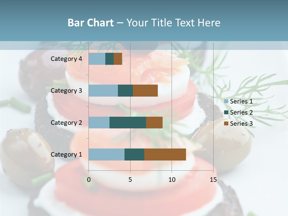 A Plate Of Food On A Table With A Blue Background PowerPoint Template