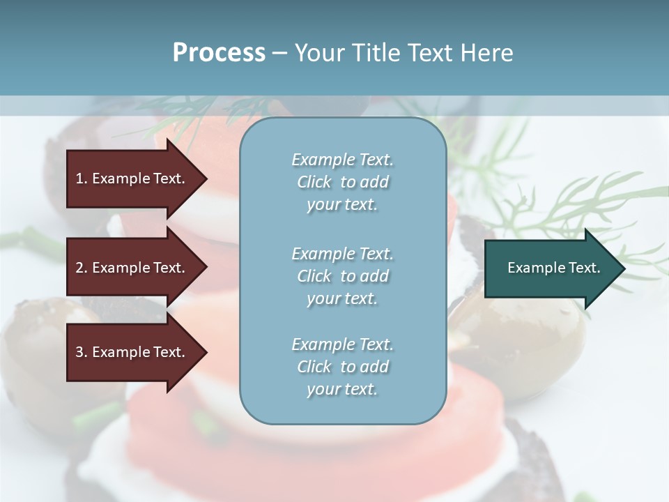 A Plate Of Food On A Table With A Blue Background PowerPoint Template