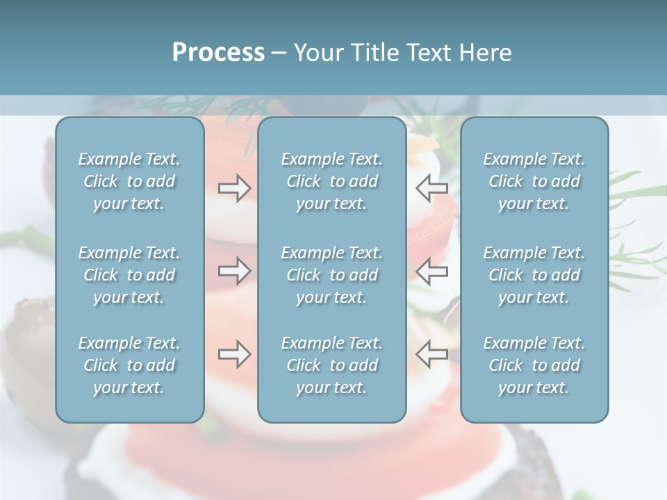 A Plate Of Food On A Table With A Blue Background PowerPoint Template