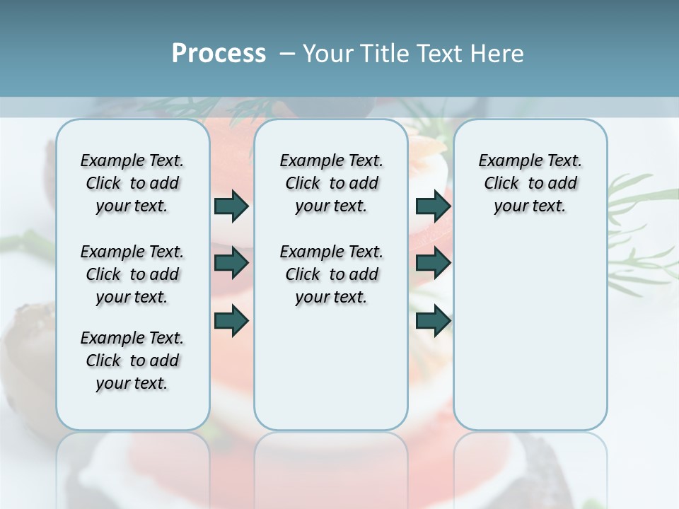 A Plate Of Food On A Table With A Blue Background PowerPoint Template
