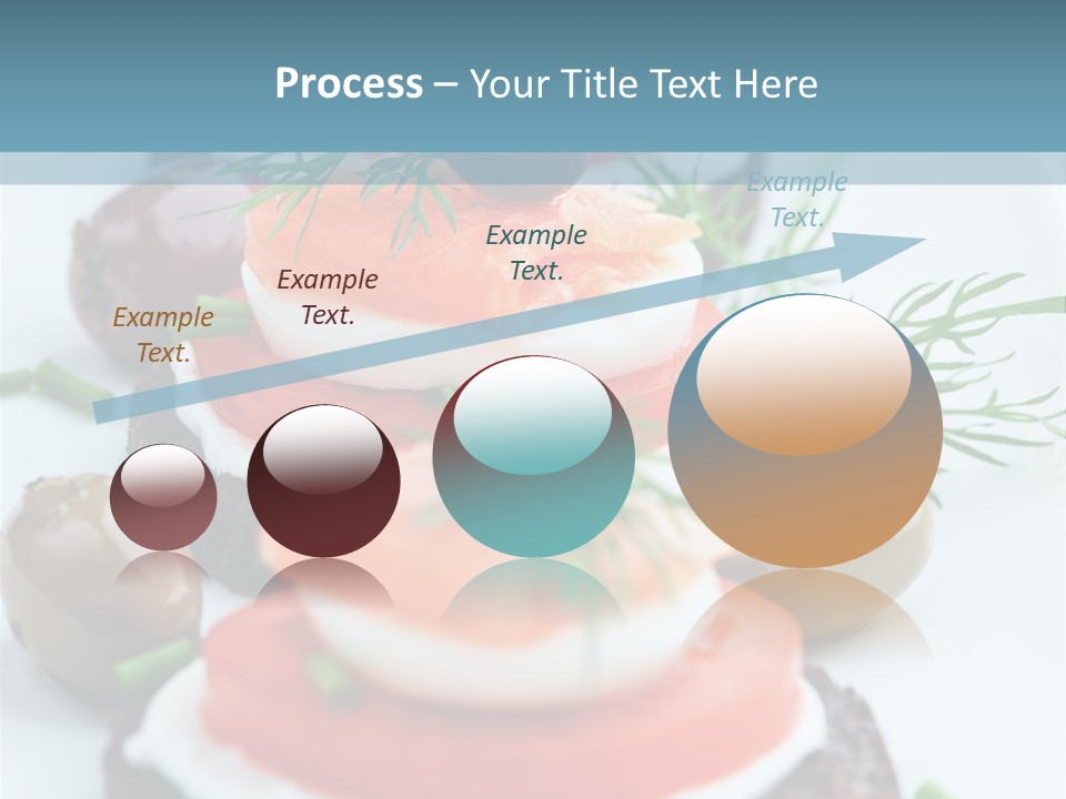 A Plate Of Food On A Table With A Blue Background PowerPoint Template