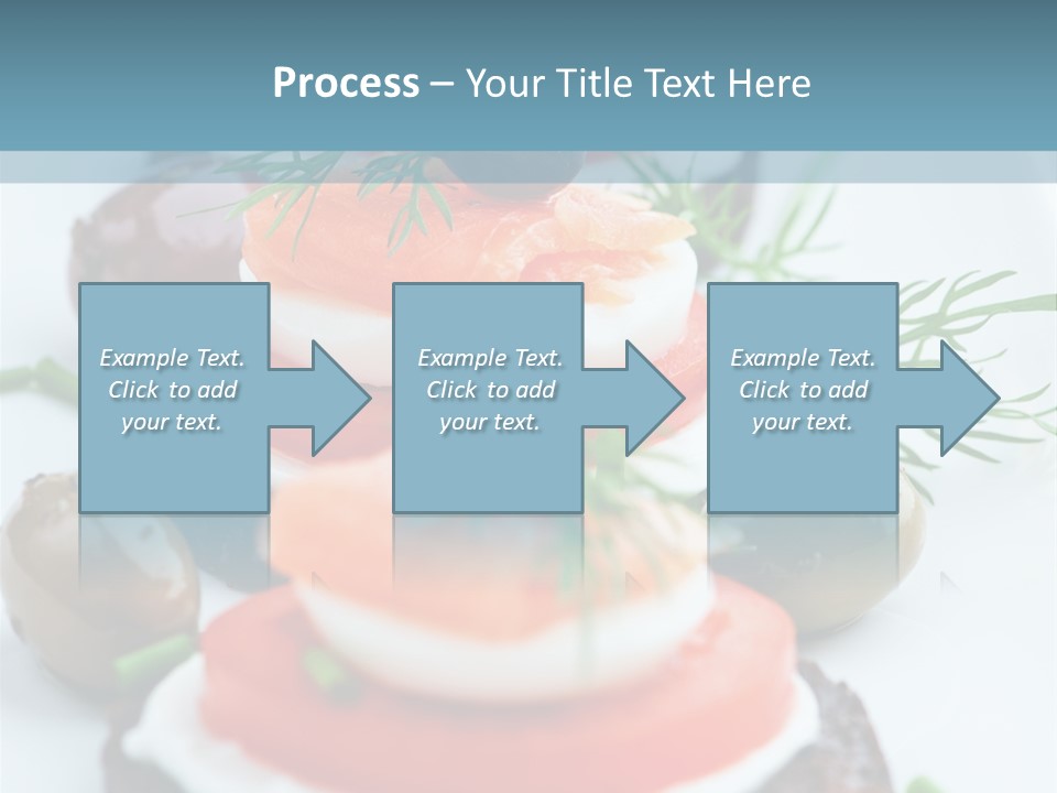 A Plate Of Food On A Table With A Blue Background PowerPoint Template