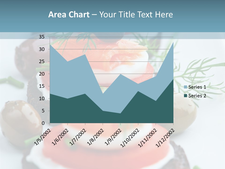 A Plate Of Food On A Table With A Blue Background PowerPoint Template