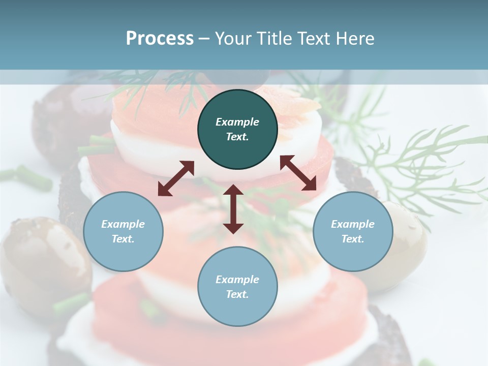A Plate Of Food On A Table With A Blue Background PowerPoint Template