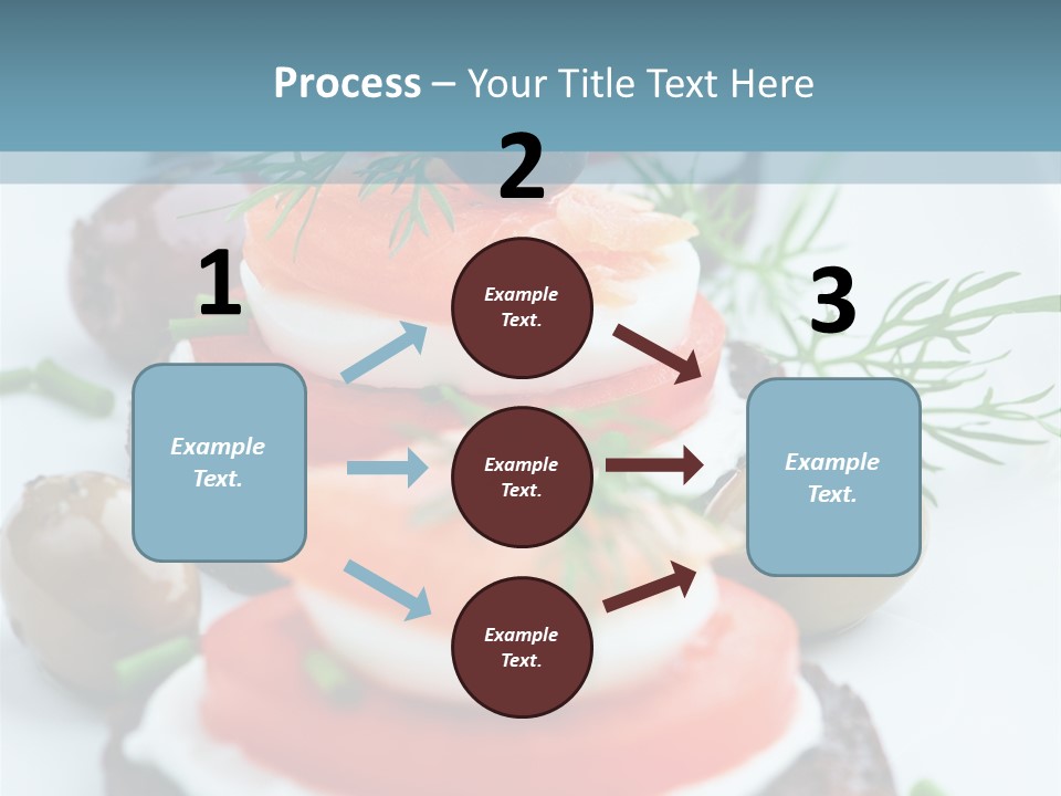 A Plate Of Food On A Table With A Blue Background PowerPoint Template