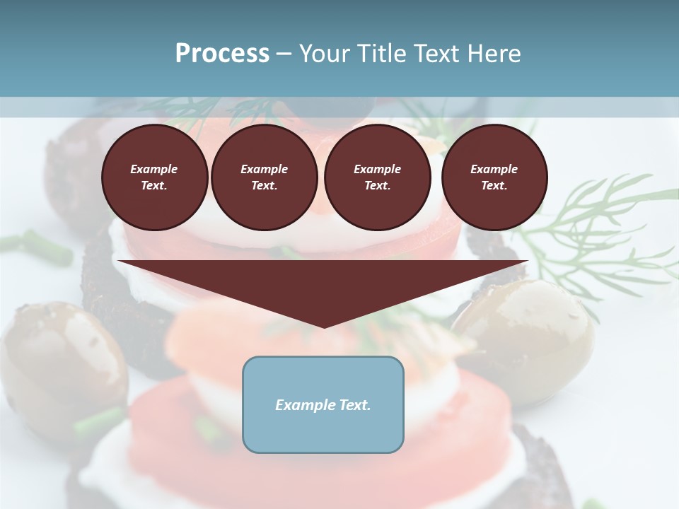 A Plate Of Food On A Table With A Blue Background PowerPoint Template
