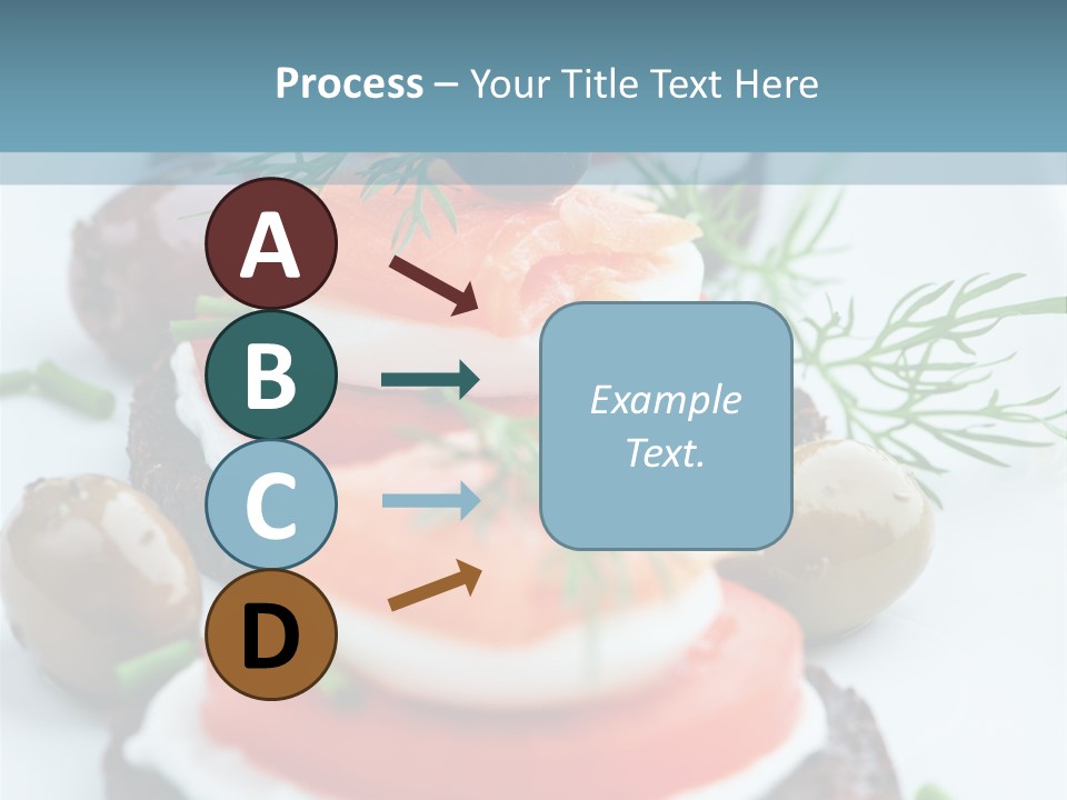 A Plate Of Food On A Table With A Blue Background PowerPoint Template