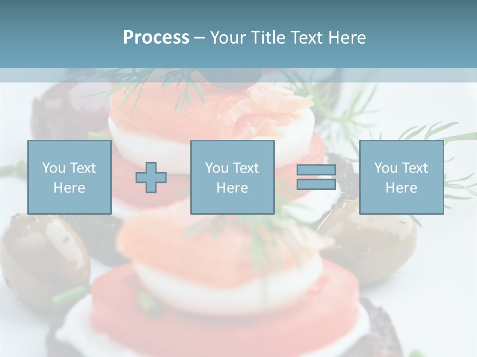 A Plate Of Food On A Table With A Blue Background PowerPoint Template