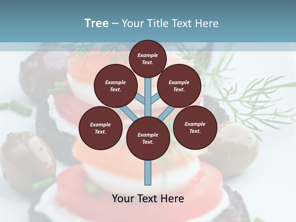 A Plate Of Food On A Table With A Blue Background PowerPoint Template