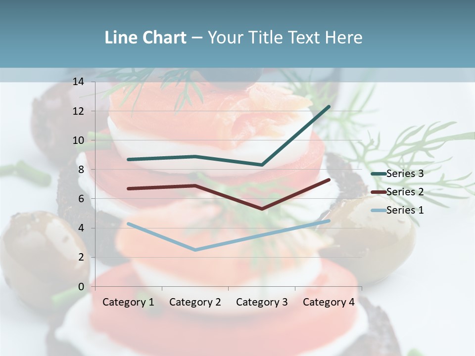 A Plate Of Food On A Table With A Blue Background PowerPoint Template