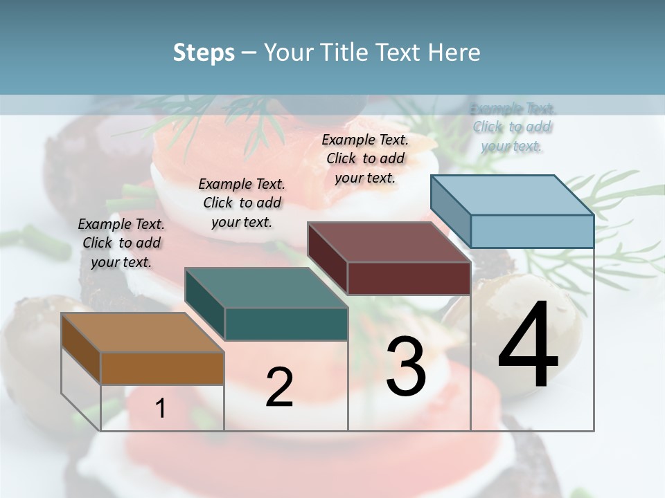 A Plate Of Food On A Table With A Blue Background PowerPoint Template