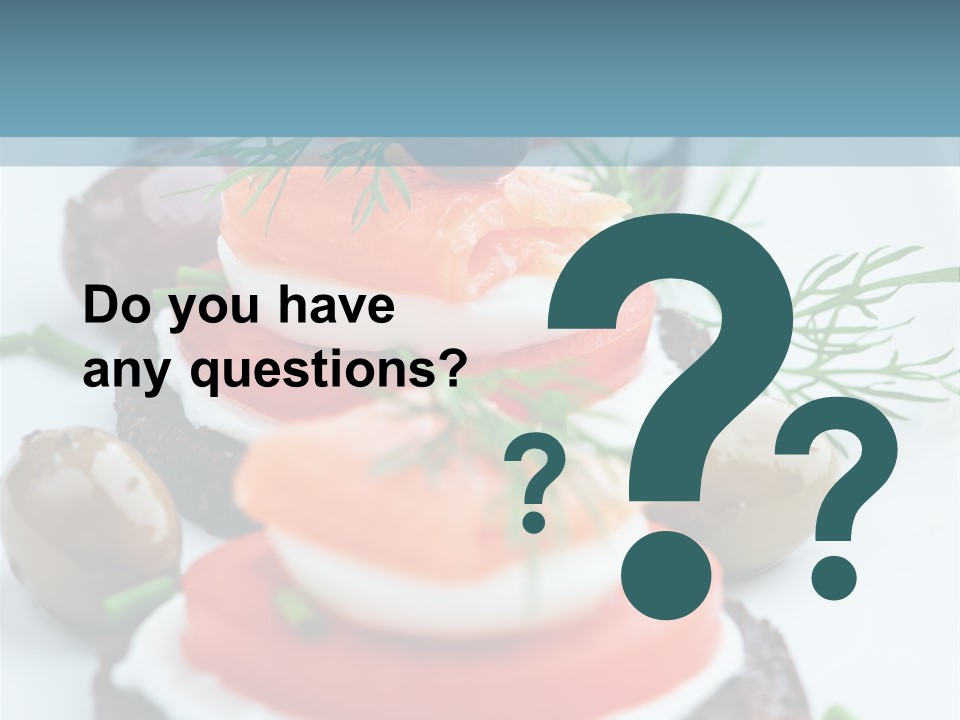 A Plate Of Food On A Table With A Blue Background PowerPoint Template