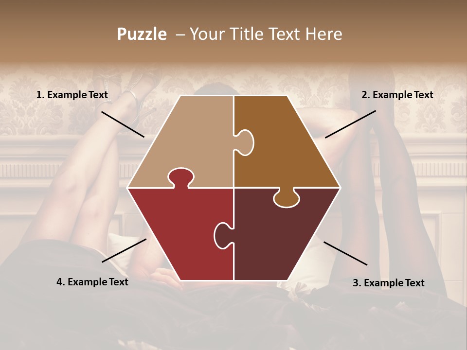 A Man Laying On Top Of A Bed Next To A Woman PowerPoint Template