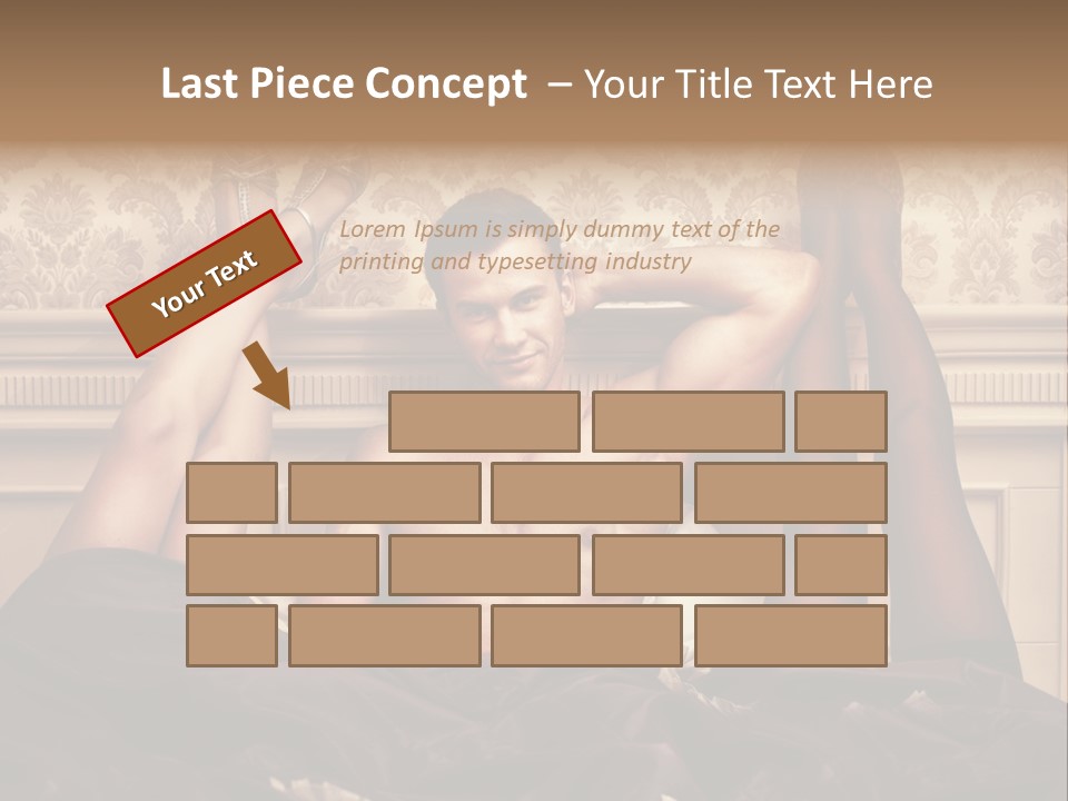 A Man Laying On Top Of A Bed Next To A Woman PowerPoint Template