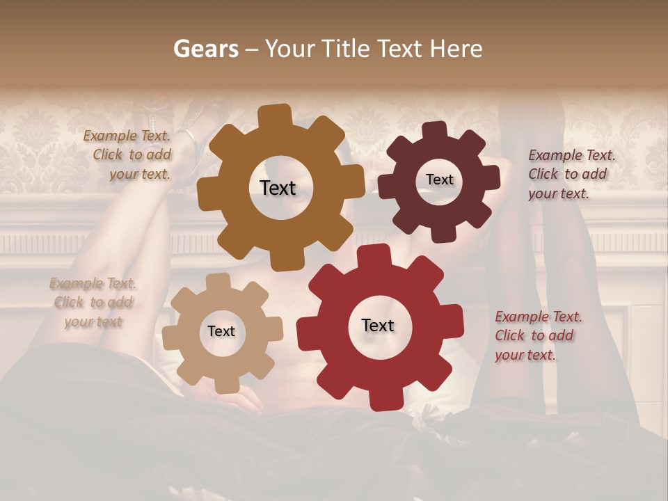 A Man Laying On Top Of A Bed Next To A Woman PowerPoint Template