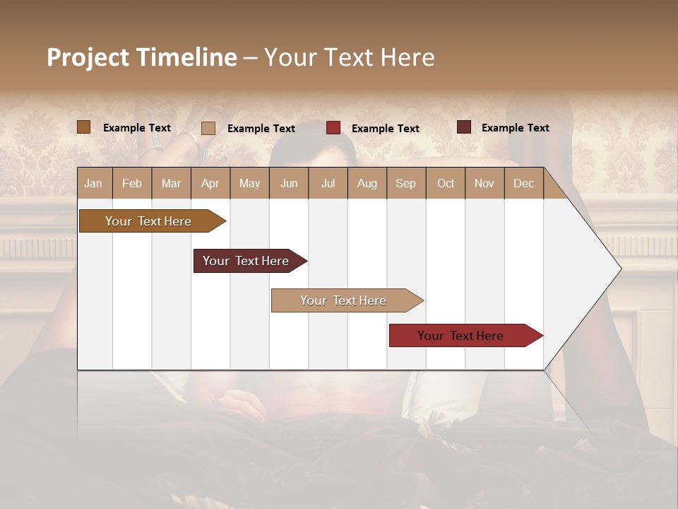A Man Laying On Top Of A Bed Next To A Woman PowerPoint Template