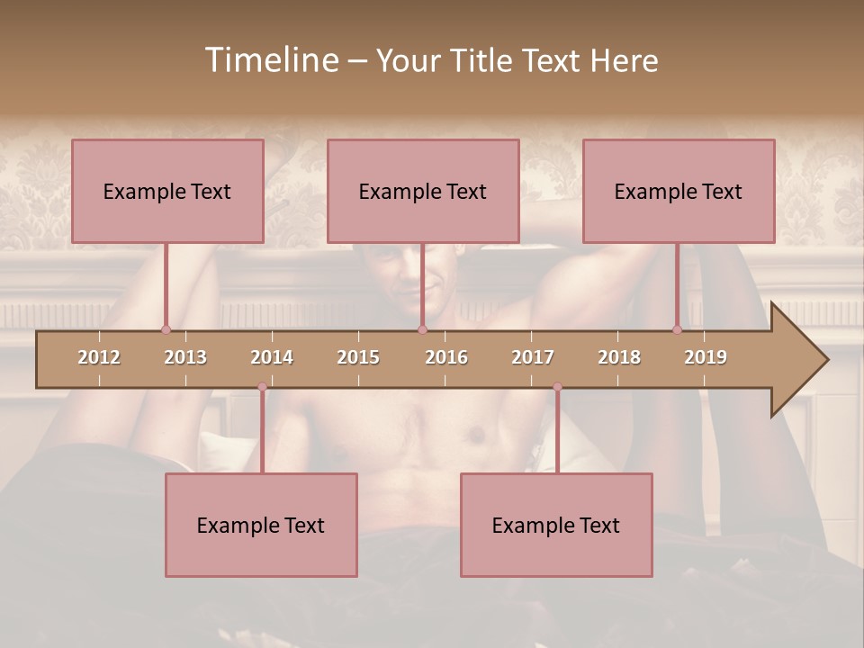A Man Laying On Top Of A Bed Next To A Woman PowerPoint Template