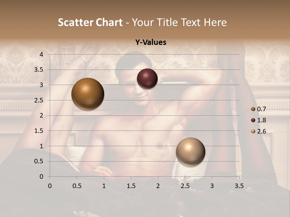 A Man Laying On Top Of A Bed Next To A Woman PowerPoint Template