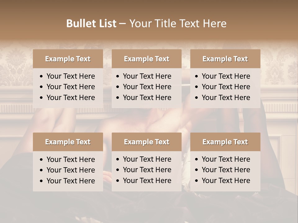 A Man Laying On Top Of A Bed Next To A Woman PowerPoint Template