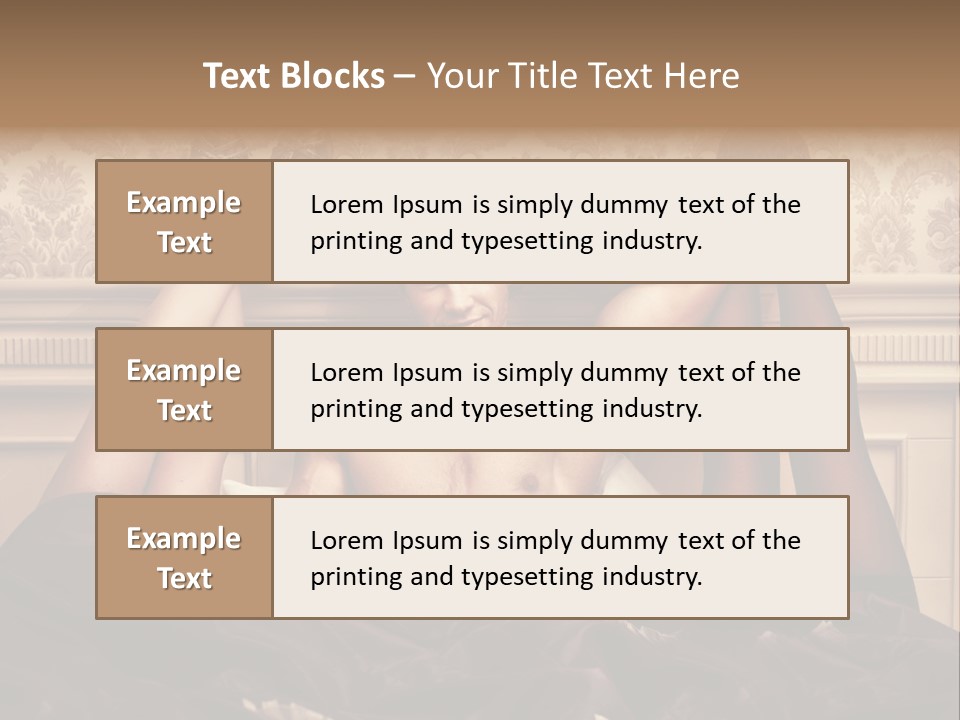 A Man Laying On Top Of A Bed Next To A Woman PowerPoint Template