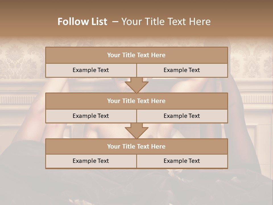 A Man Laying On Top Of A Bed Next To A Woman PowerPoint Template