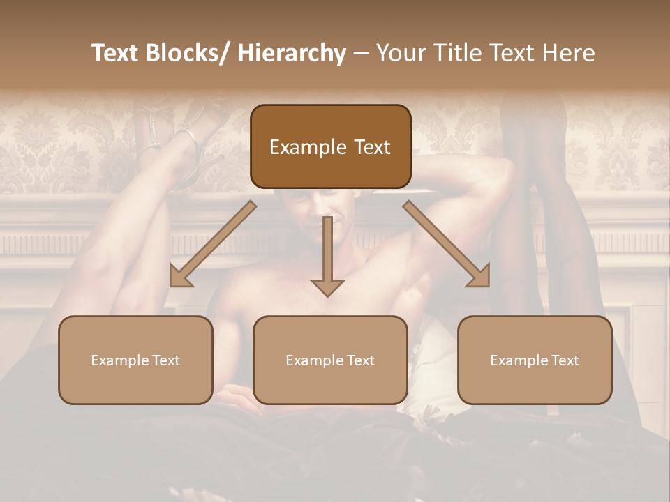 A Man Laying On Top Of A Bed Next To A Woman PowerPoint Template