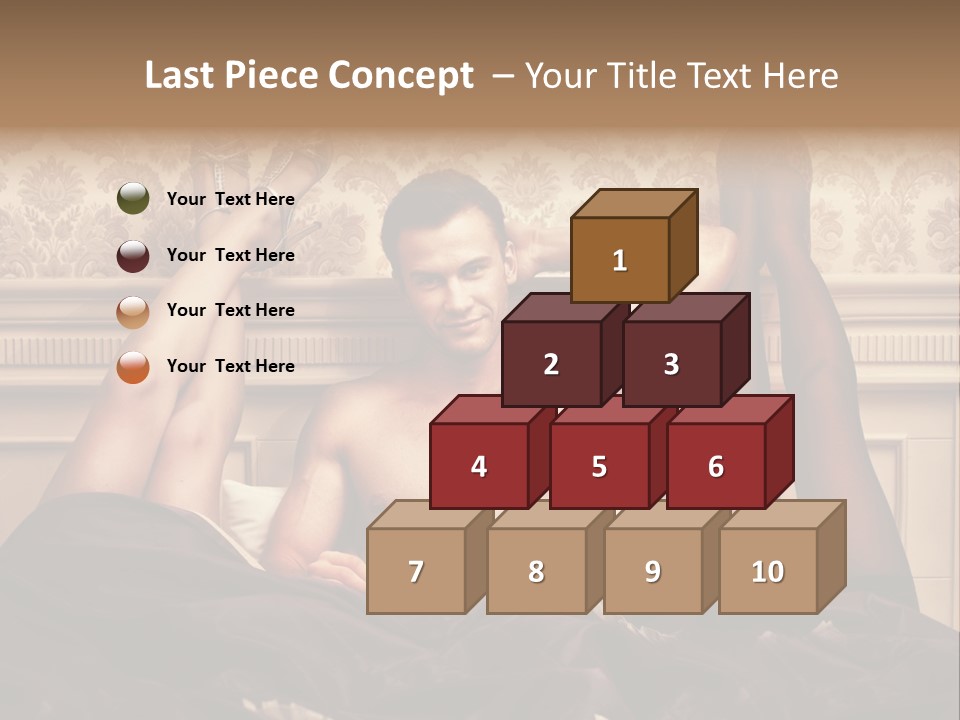 A Man Laying On Top Of A Bed Next To A Woman PowerPoint Template