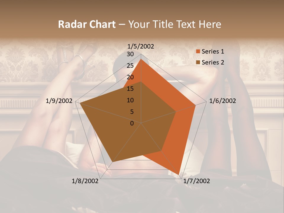 A Man Laying On Top Of A Bed Next To A Woman PowerPoint Template