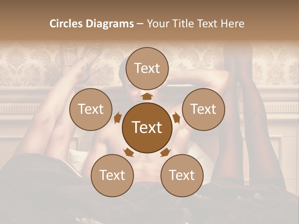 A Man Laying On Top Of A Bed Next To A Woman PowerPoint Template