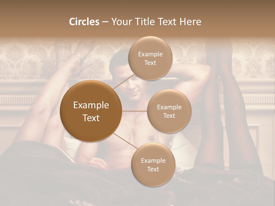 A Man Laying On Top Of A Bed Next To A Woman PowerPoint Template