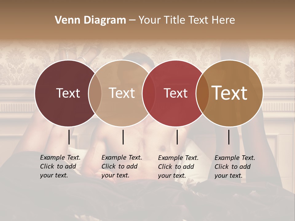 A Man Laying On Top Of A Bed Next To A Woman PowerPoint Template