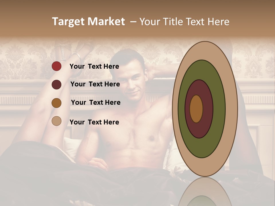 A Man Laying On Top Of A Bed Next To A Woman PowerPoint Template