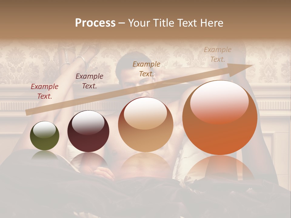 A Man Laying On Top Of A Bed Next To A Woman PowerPoint Template