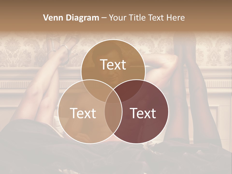 A Man Laying On Top Of A Bed Next To A Woman PowerPoint Template