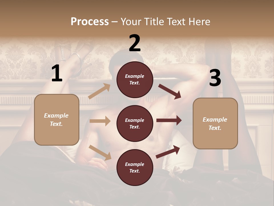 A Man Laying On Top Of A Bed Next To A Woman PowerPoint Template