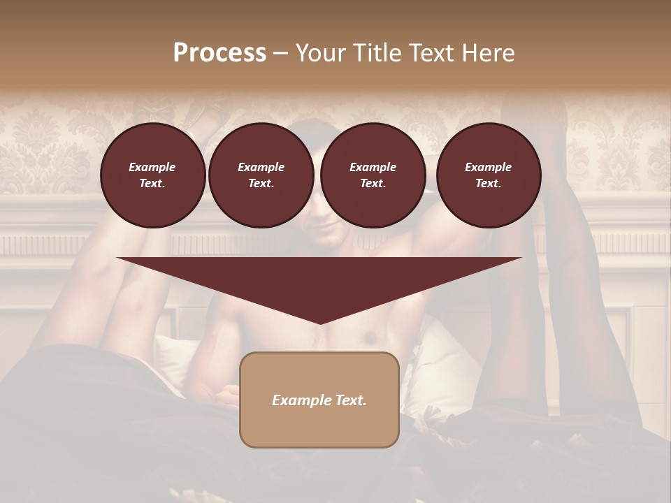 A Man Laying On Top Of A Bed Next To A Woman PowerPoint Template