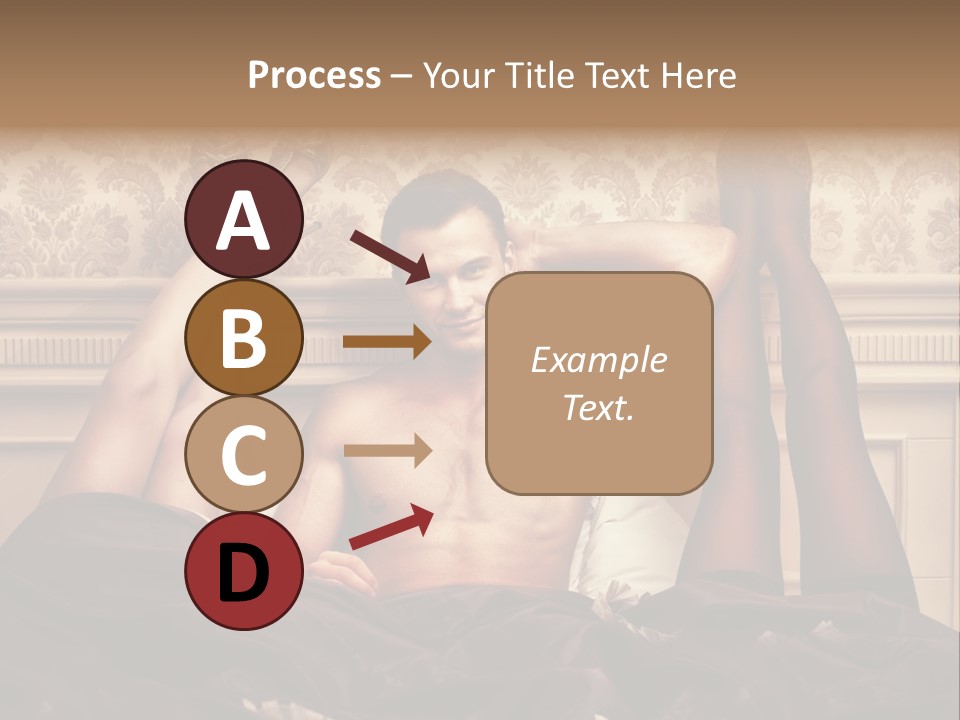 A Man Laying On Top Of A Bed Next To A Woman PowerPoint Template