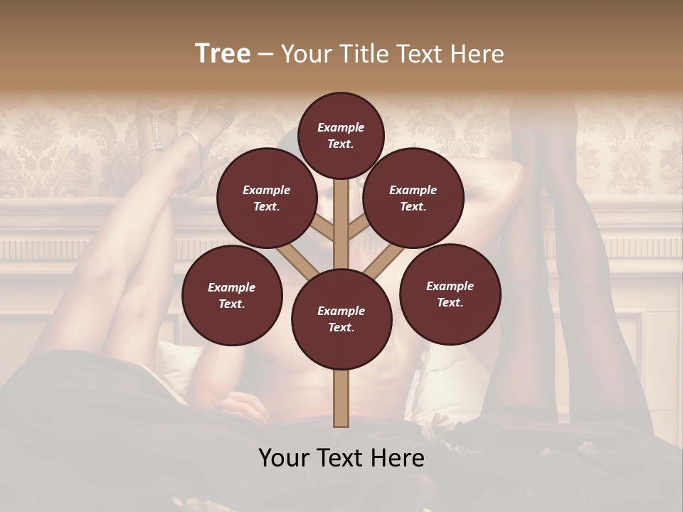 A Man Laying On Top Of A Bed Next To A Woman PowerPoint Template