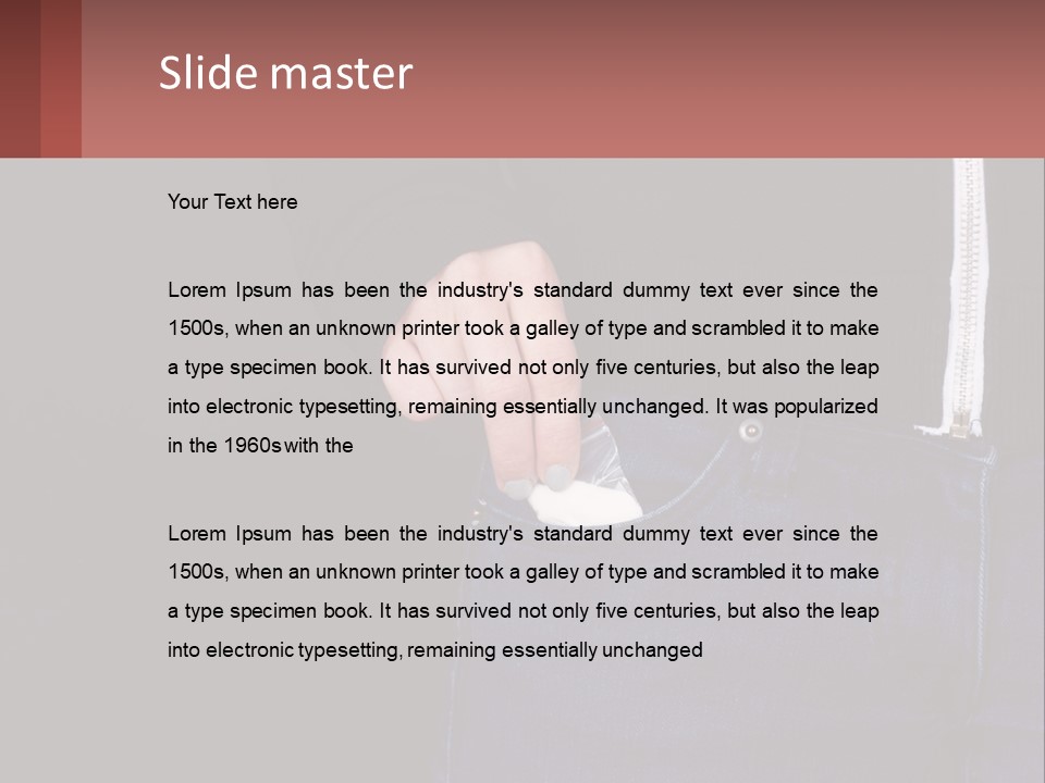 A Person Is Holding Something In Their Pocket PowerPoint Template