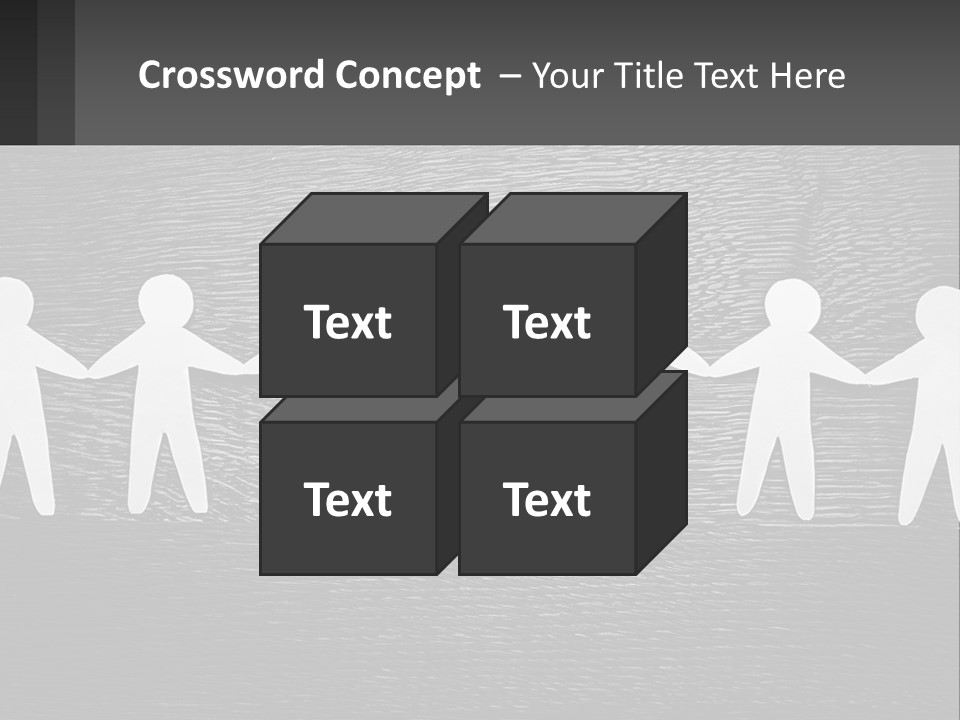 A Group Of Paper People Holding Hands Powerpoint Template PowerPoint Template