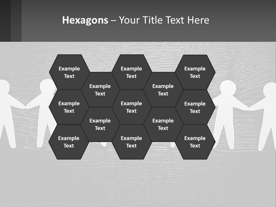 A Group Of Paper People Holding Hands Powerpoint Template PowerPoint Template