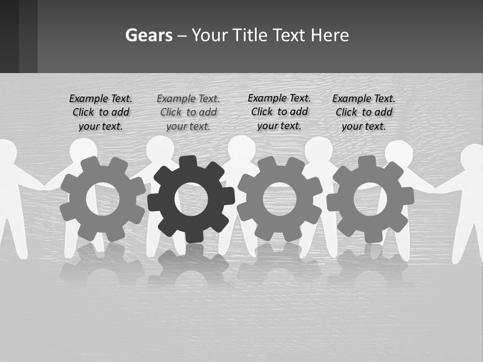 A Group Of Paper People Holding Hands Powerpoint Template PowerPoint Template