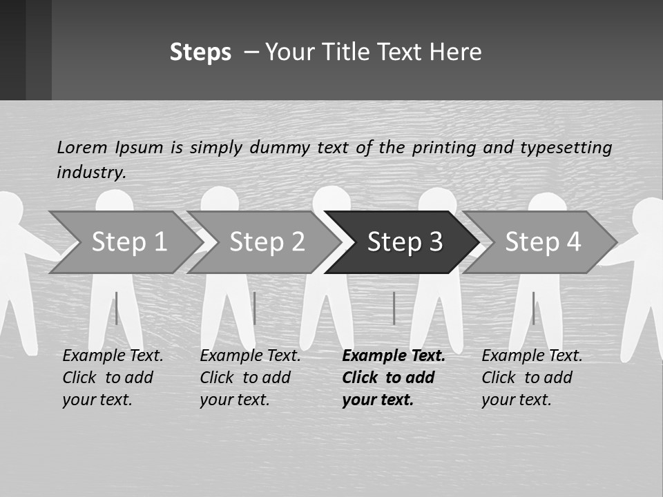 A Group Of Paper People Holding Hands Powerpoint Template PowerPoint Template